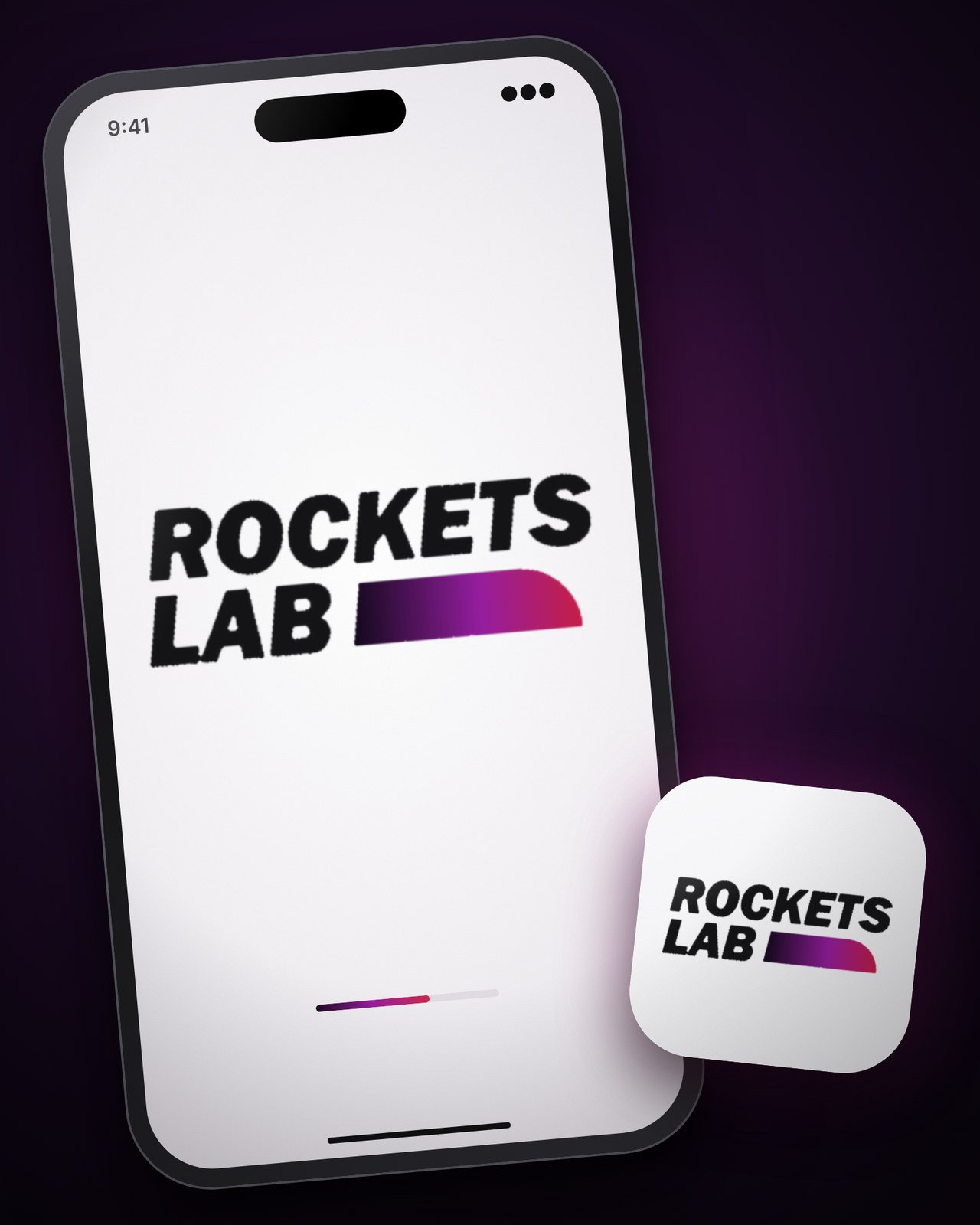App splash screen and app icon carrying the logo