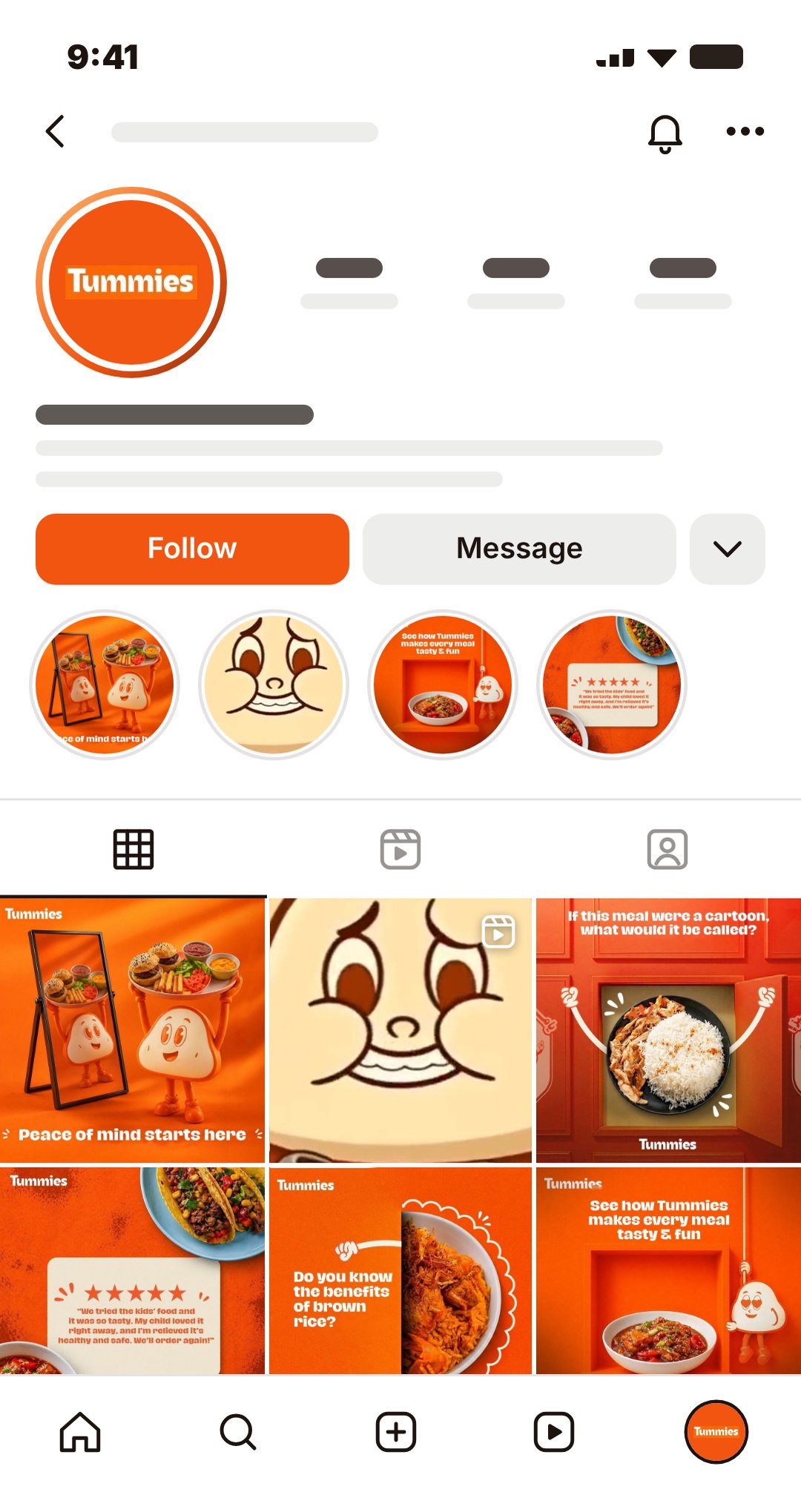 Instagram profile on a phone