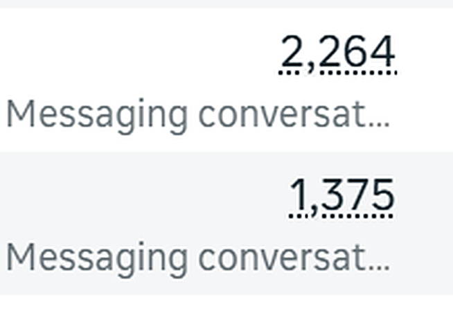 Second Meta screenshot of messaging conversations