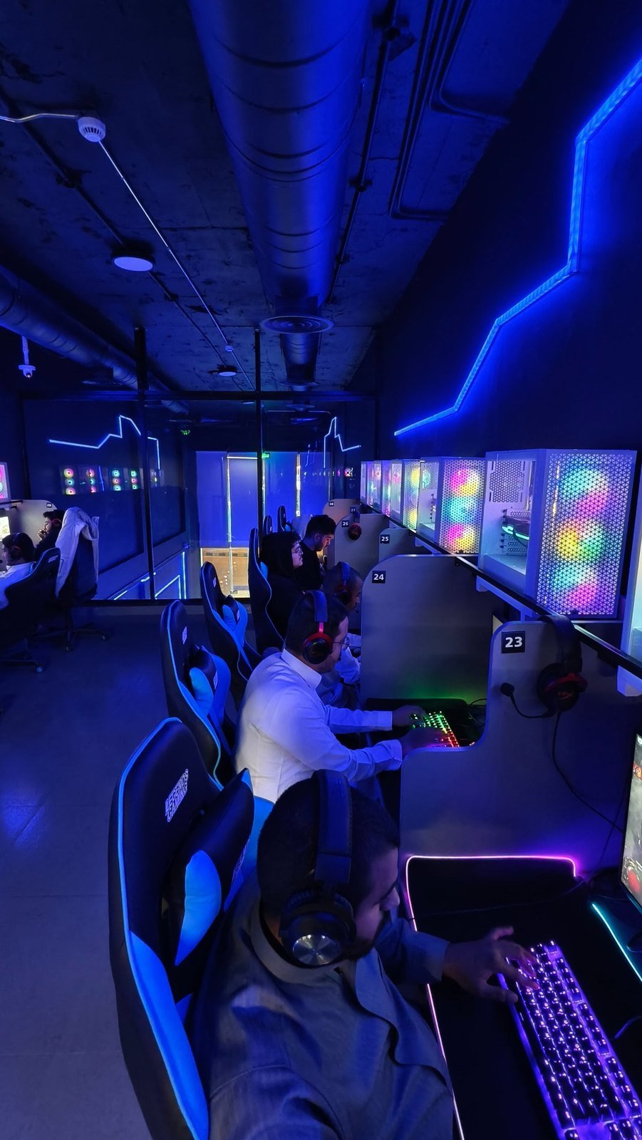 Visitors inside the new Legends Gaming branch